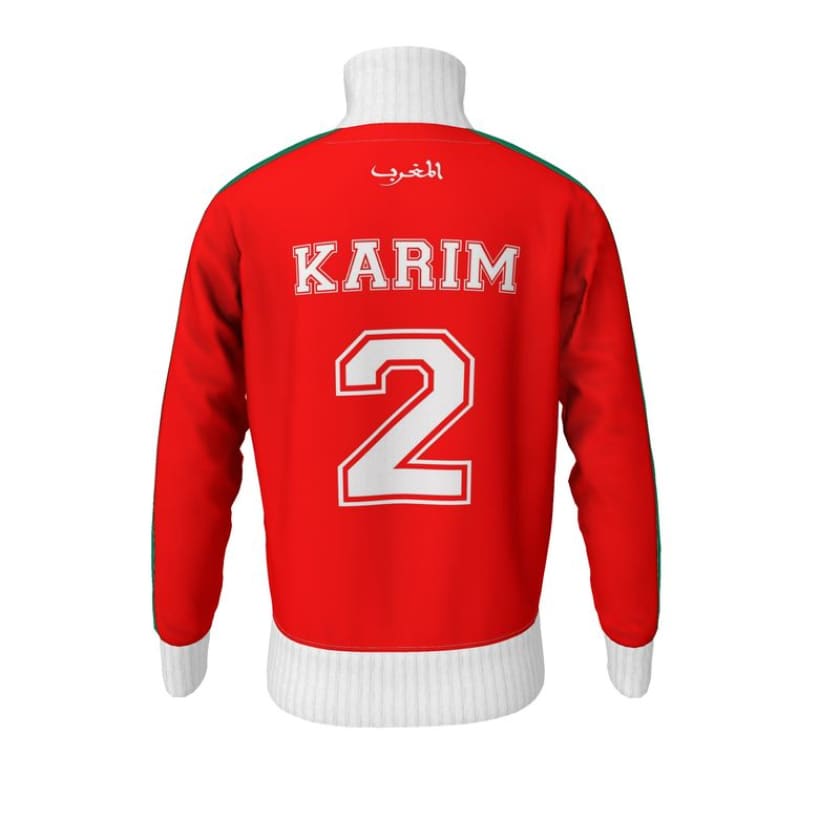 Survêtement foot Maroc 2023 Jacket Tracksuit Luxe Rouge