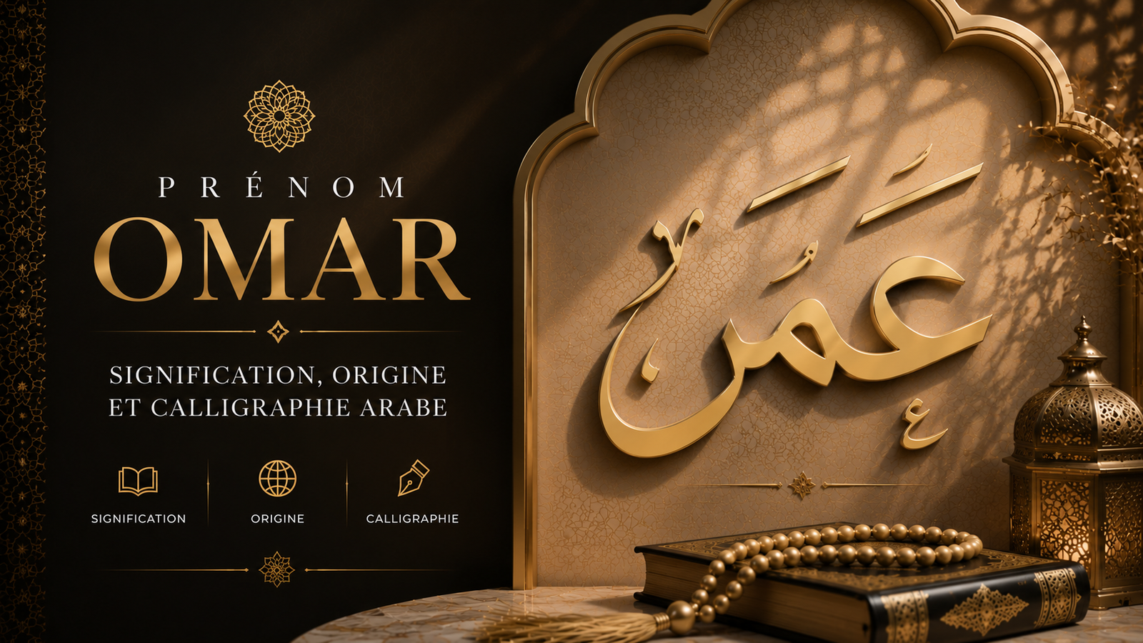 Prénom Omar : signification, origine et calligraphie arabe