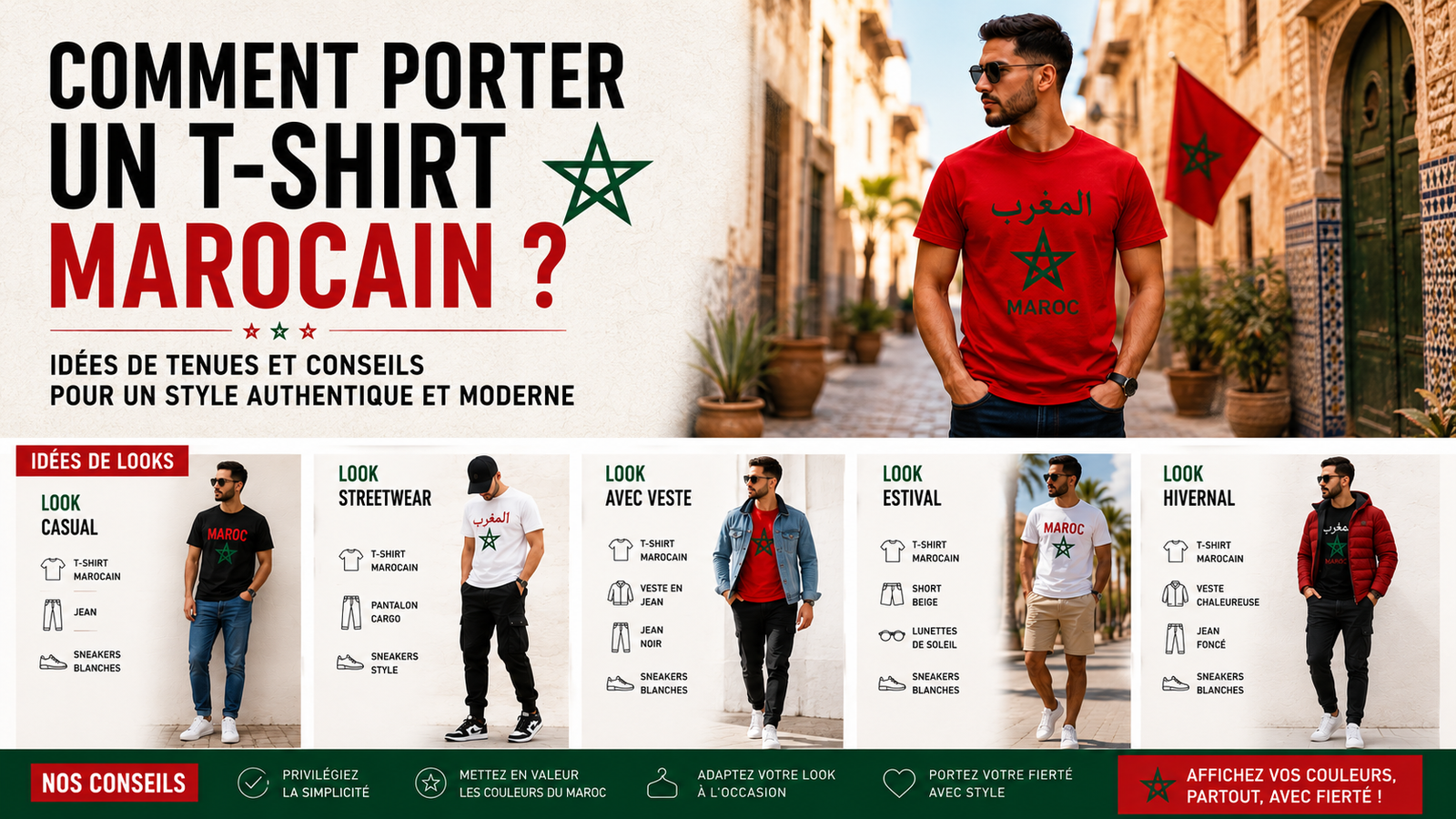 Comment porter un T-shirt marocain ? Guide complet pour un style authentique et moderne