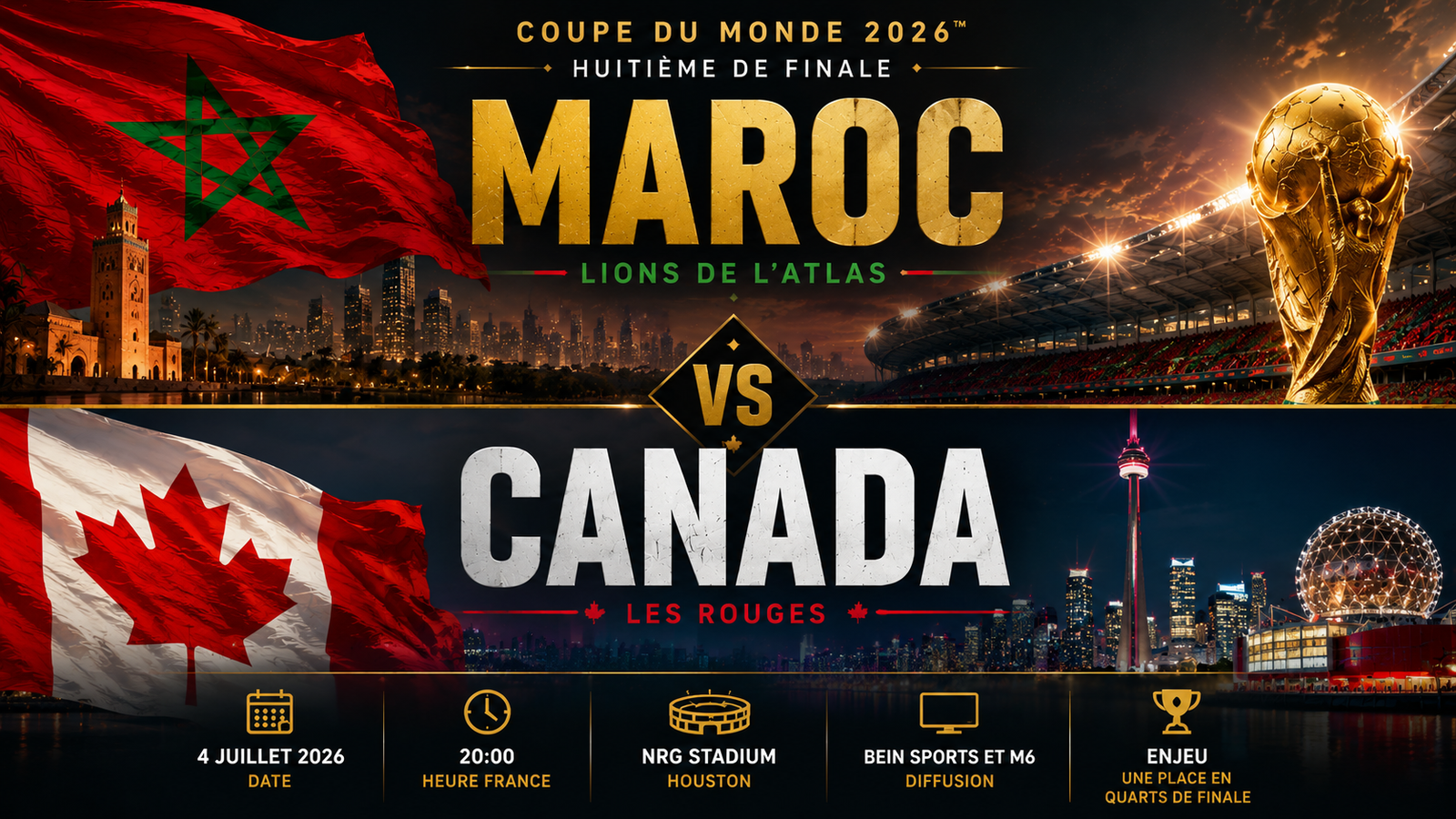 Coupe du Monde 2026 : Maroc vs Canada
