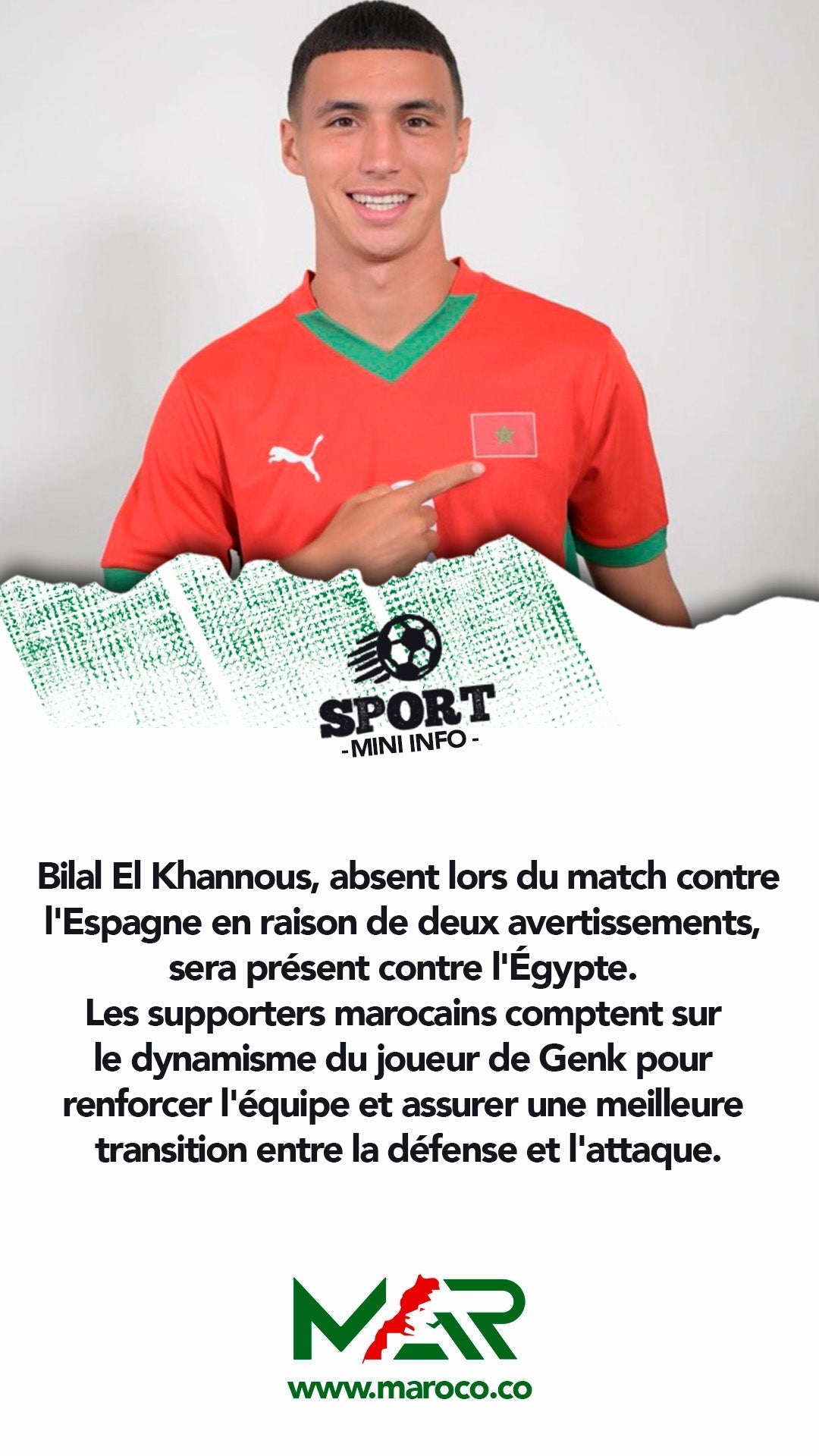 Le Retour de Bilal El Khannous : Espoir des Lions de l'Atlas Contre l'Égypte