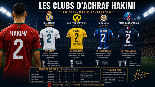 Les clubs d'Achraf Hakimi