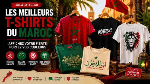 Les meilleurs T-shirts du Maroc : notre sélection pour afficher fièrement ses couleurs