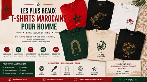 Les plus beaux T-shirts marocains pour homme : notre sélection inspirée du Maroc