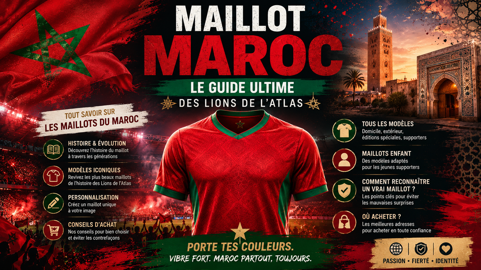 Maillot Maroc : le guide ultime des Lions de l'Atlas