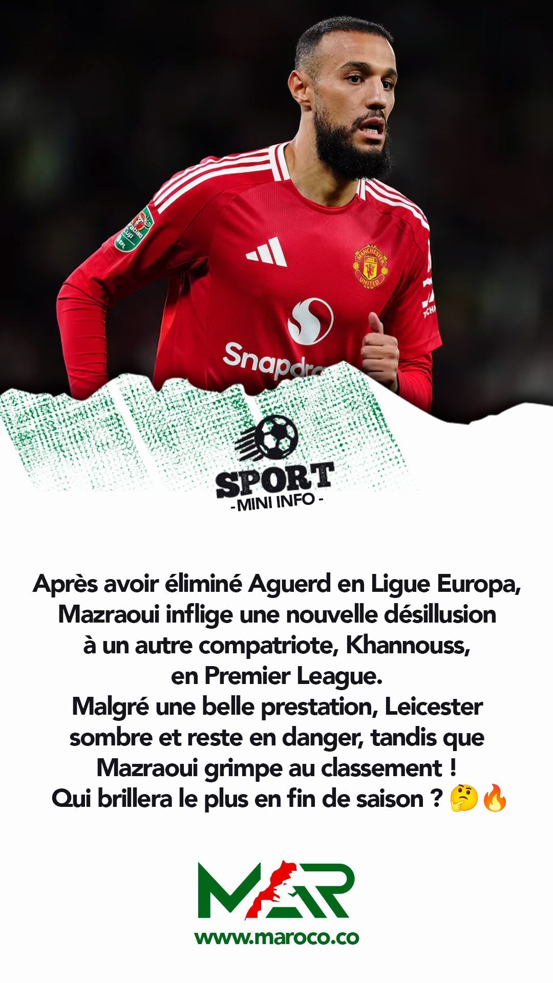 Mazraoui fait mal aux siens !