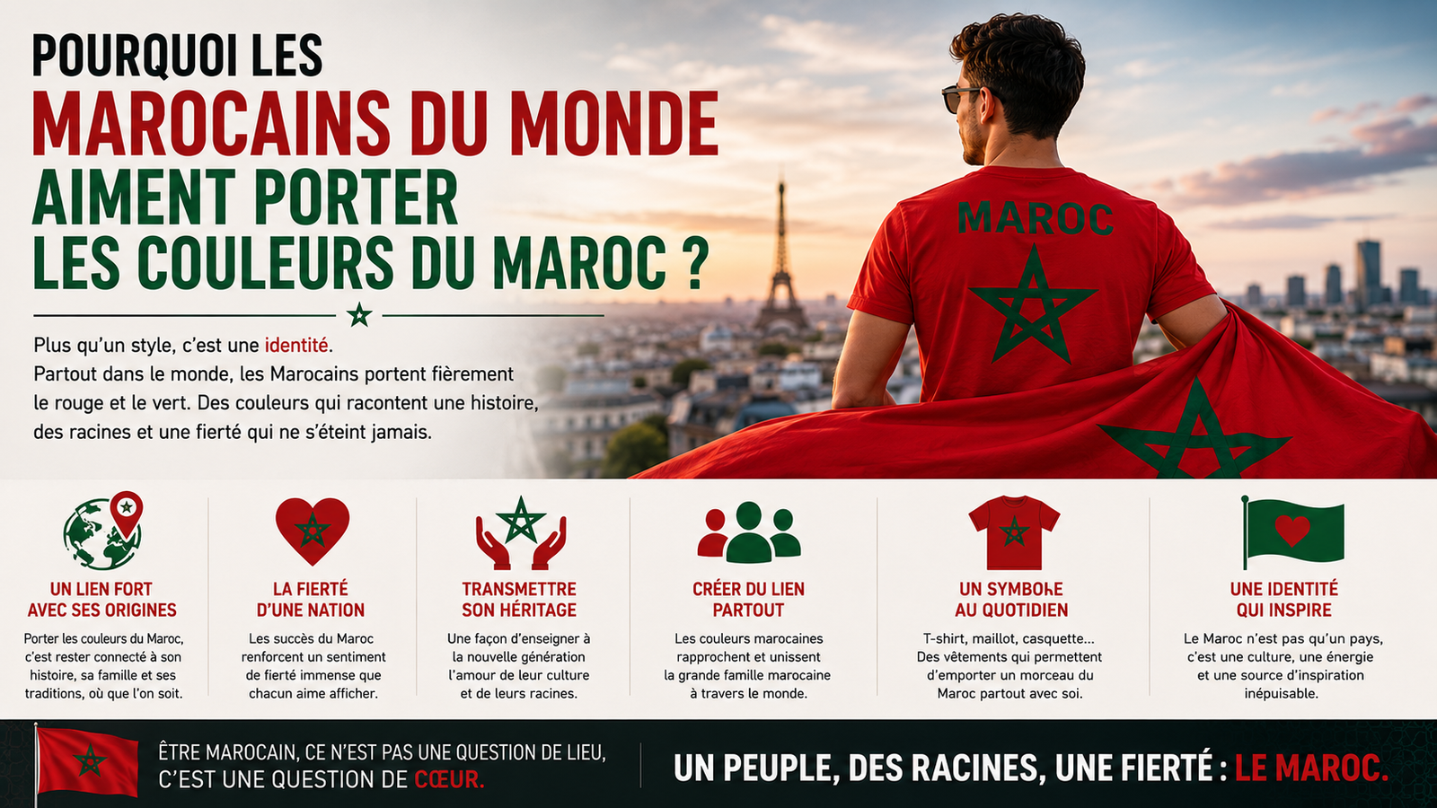 Pourquoi les Marocains du monde aiment porter les couleurs du Maroc ?