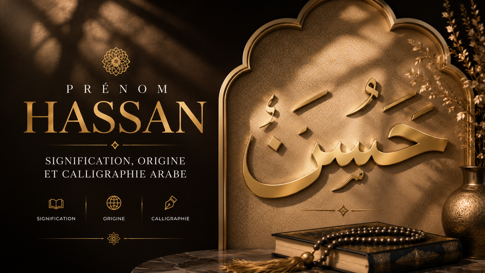 Prénom Hassan : signification, origine et calligraphie arabe