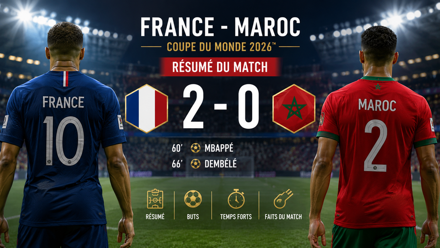 France - Maroc : résumé du match, score, buts et temps forts