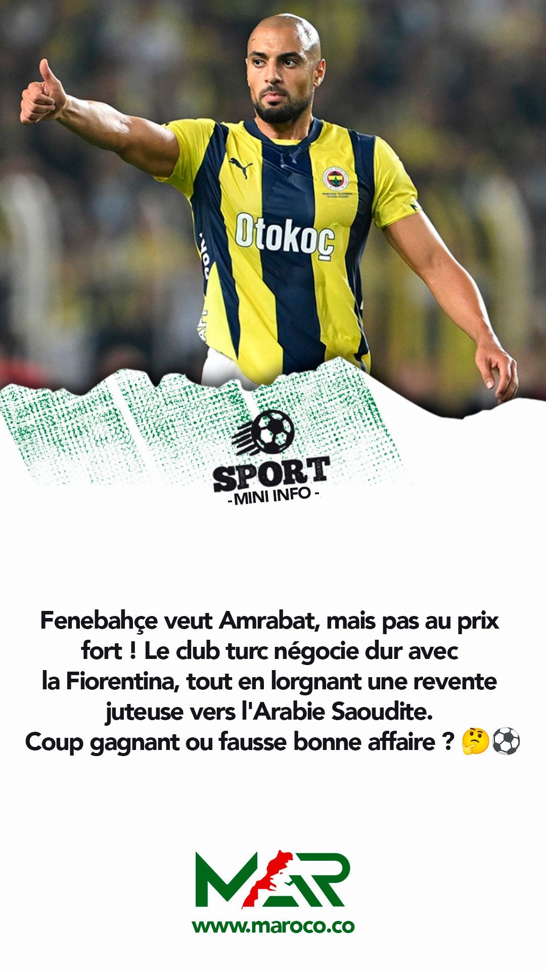 Sofyan Amrabat, au cœur d'un jeu de poker financier !
