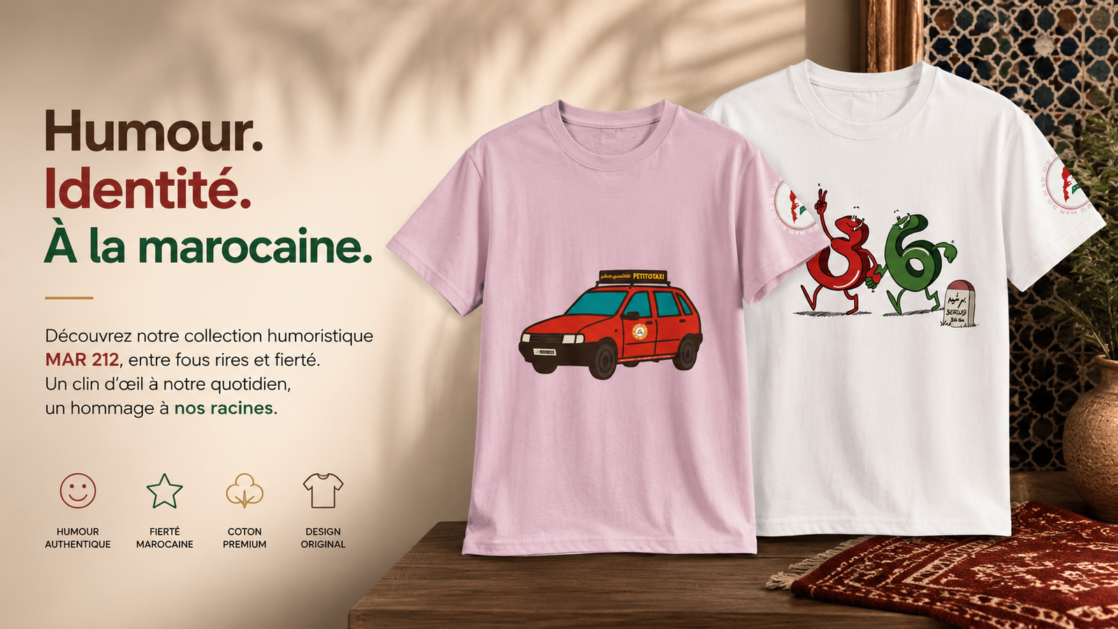 T-shirt Maroc Humour : Quand la Fierté Marocaine Passe par le Sourire