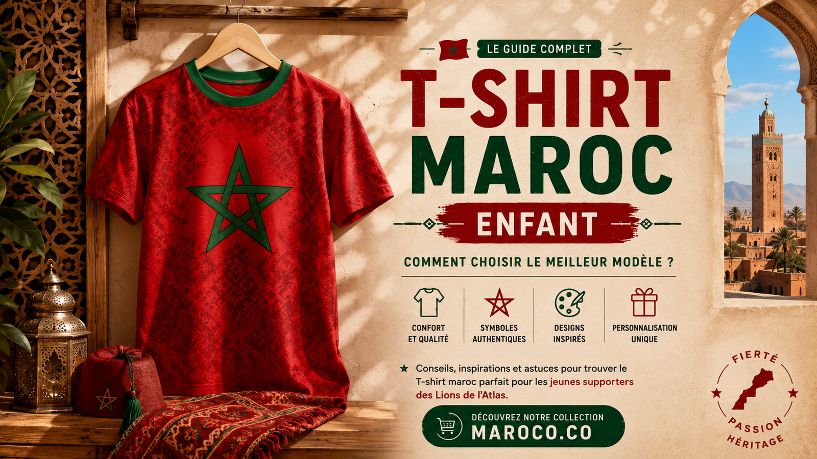 T-shirt Maroc enfant : les plus beaux modèles pour les jeunes supporters