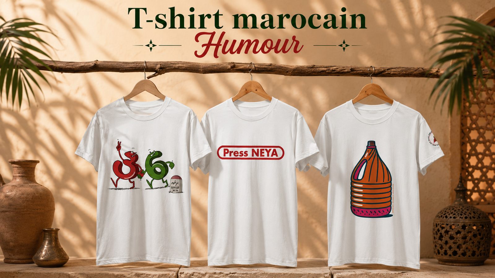 T-shirt marocain humour : les pièces qui font rire et qui font sens