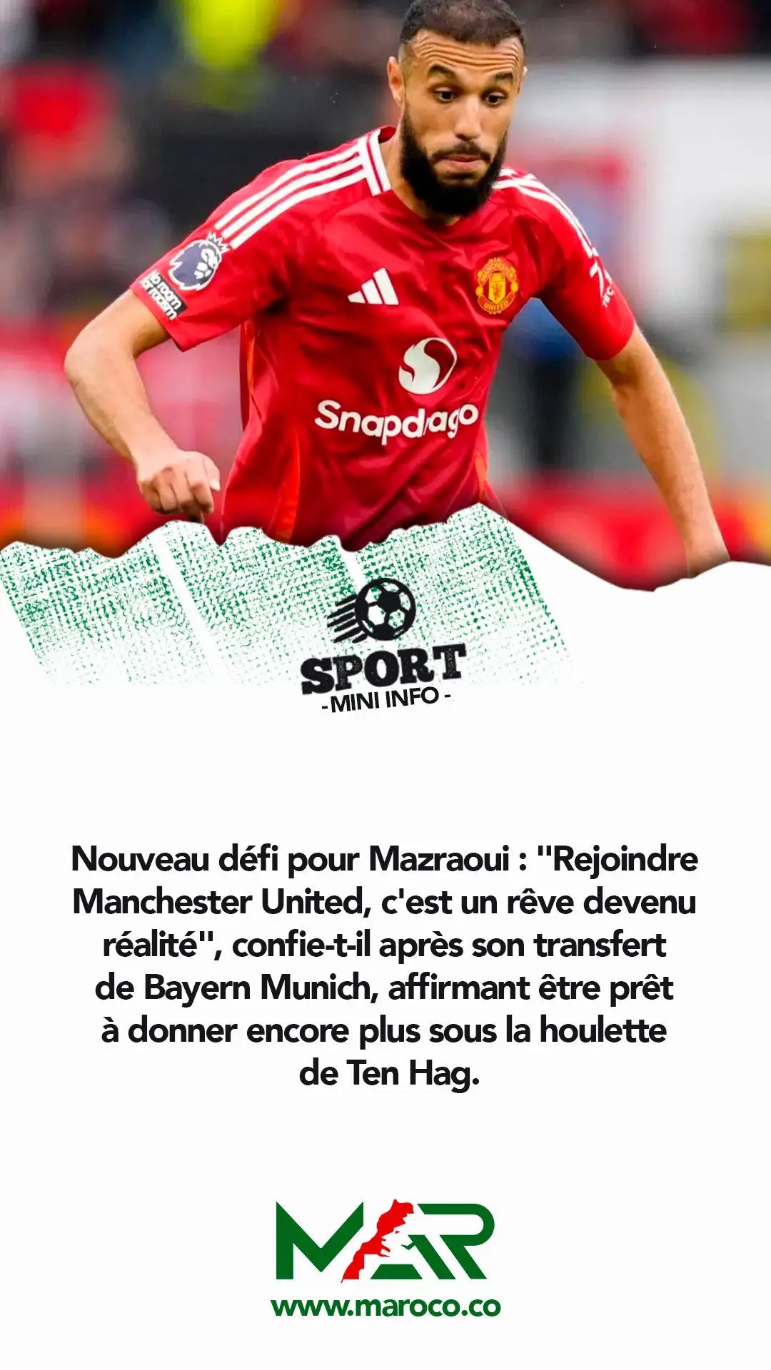 De Bayern à Manchester: Mazraoui prêt à briller