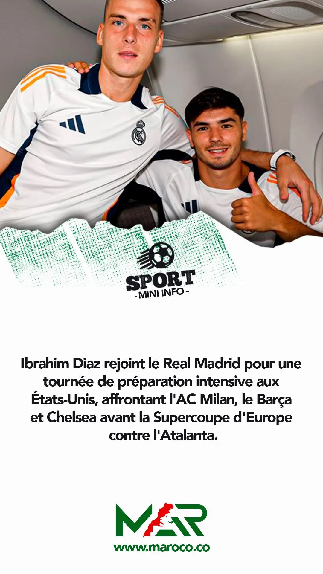 Ibrahim Diaz en Tournée avec le Real Madrid: Préparation