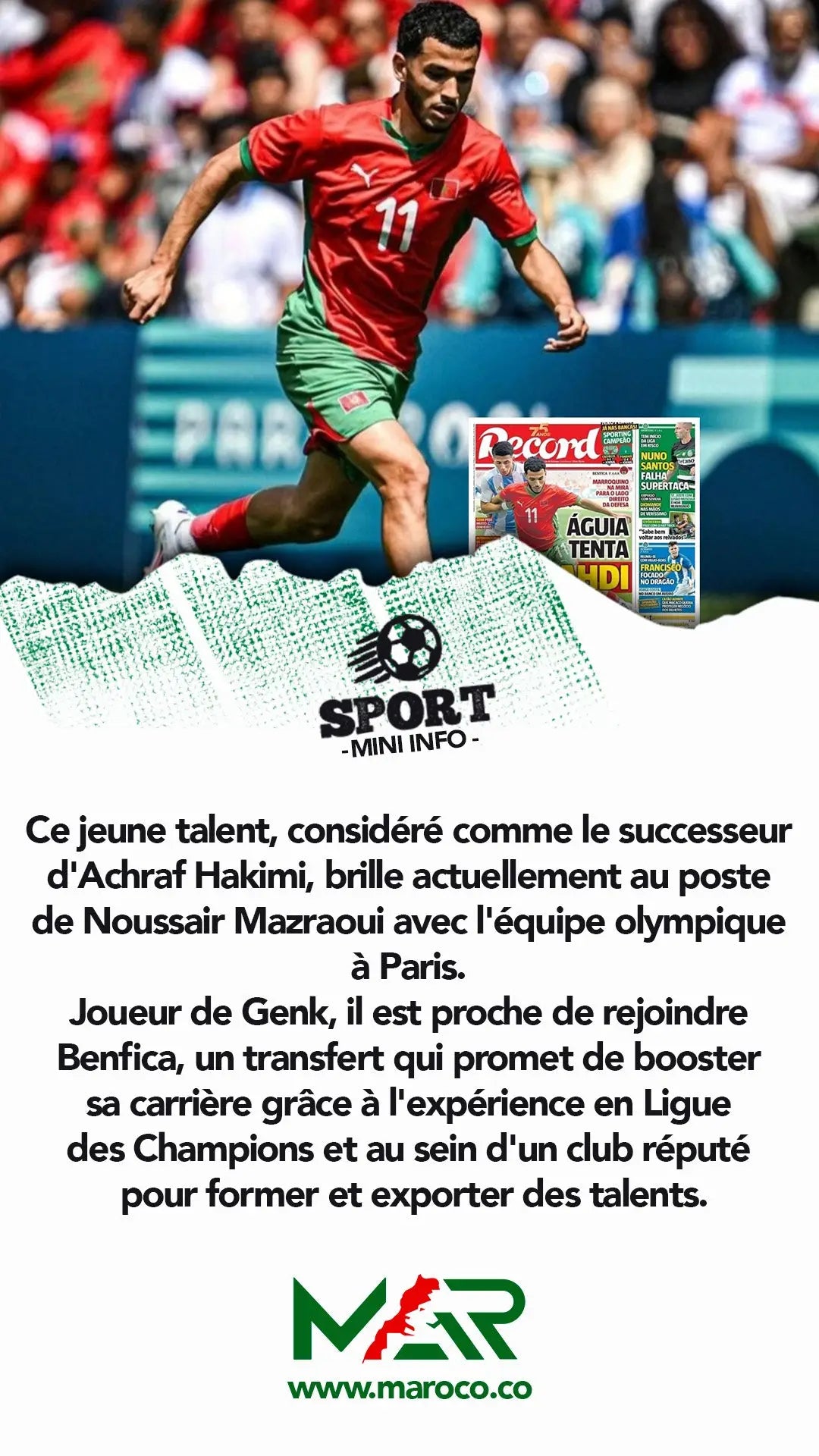 Le Successeur de Hakimi Prêt à Briller à Benfica