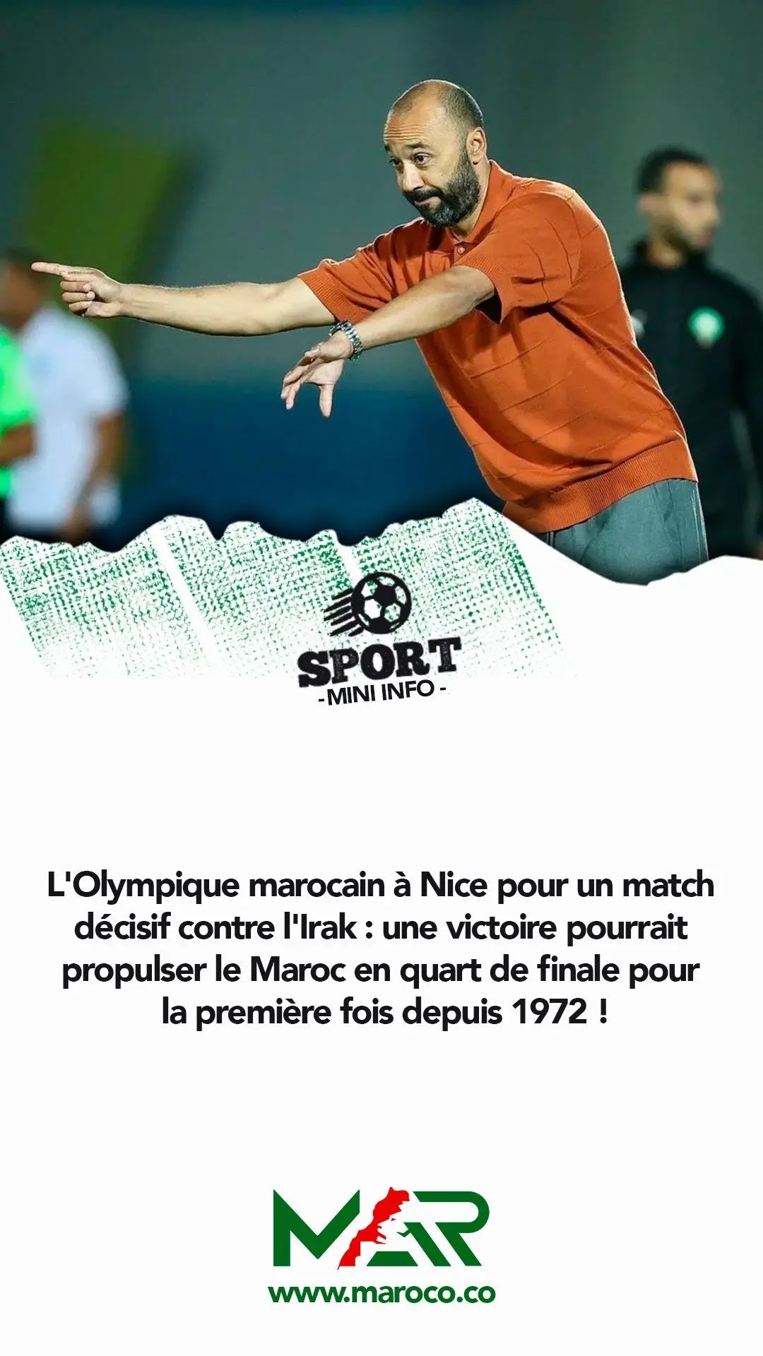 L’Olympique marocain vise les quarts: rendez-vous