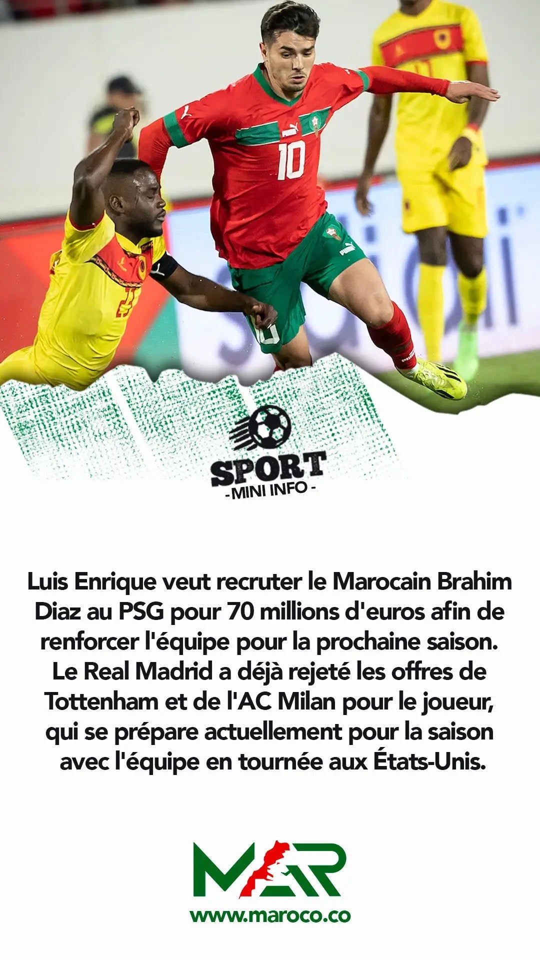 Luis Enrique veut Brahim Diaz au PSG pour 70 millions