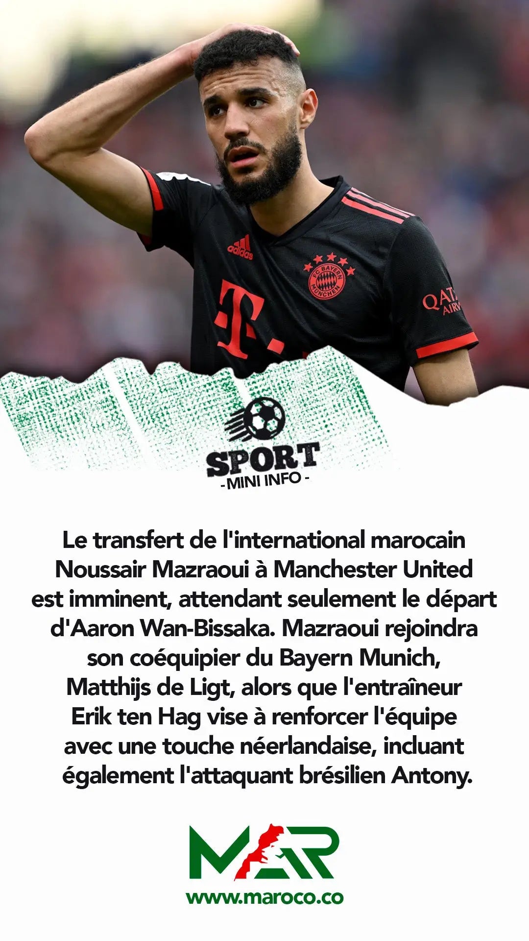 Noussair Mazraoui à Manchester United: Un Transfert