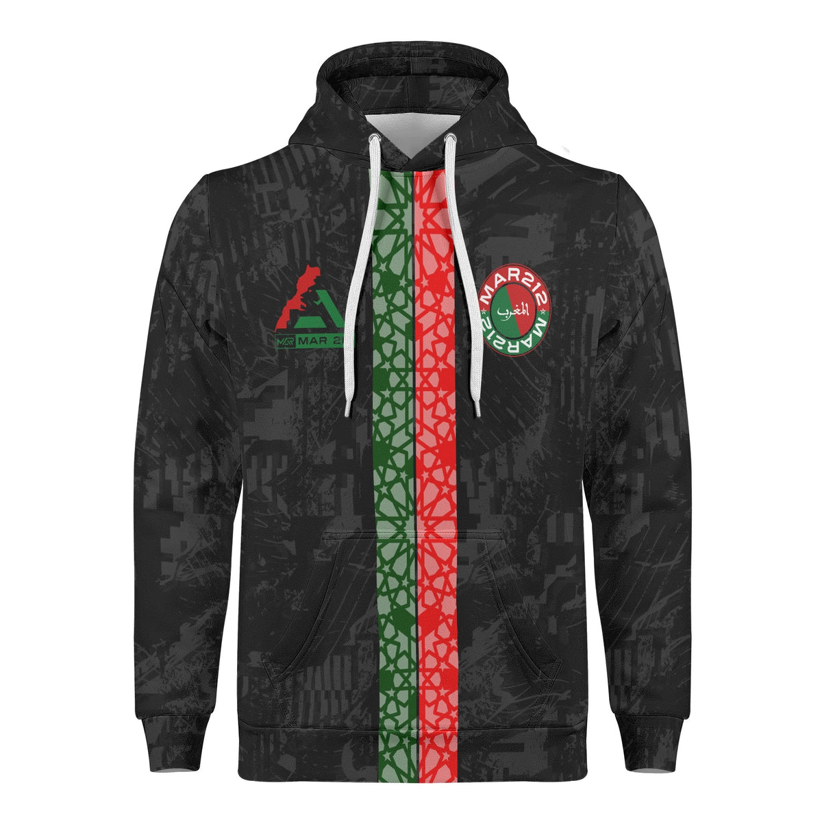 Sweat à Capuche noir Maroc CAN 2025