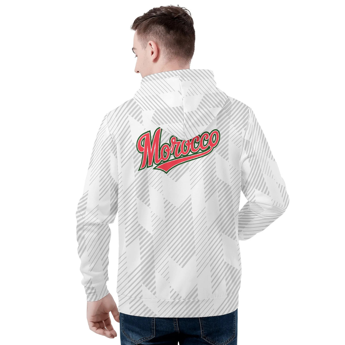 Sweat à Capuche blanc Maroc CAN 2025