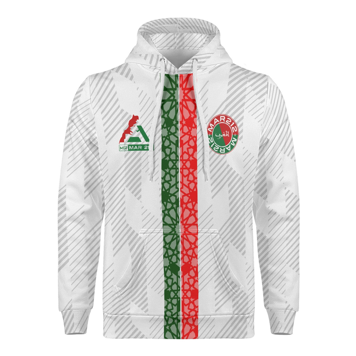 Sweat à Capuche blanc Maroc CAN 2025