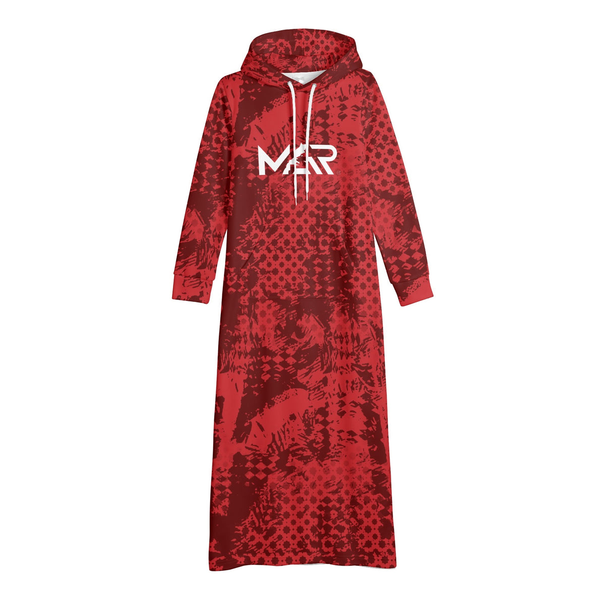 Robe longue MAR à capuche légère et décontractée Rouge