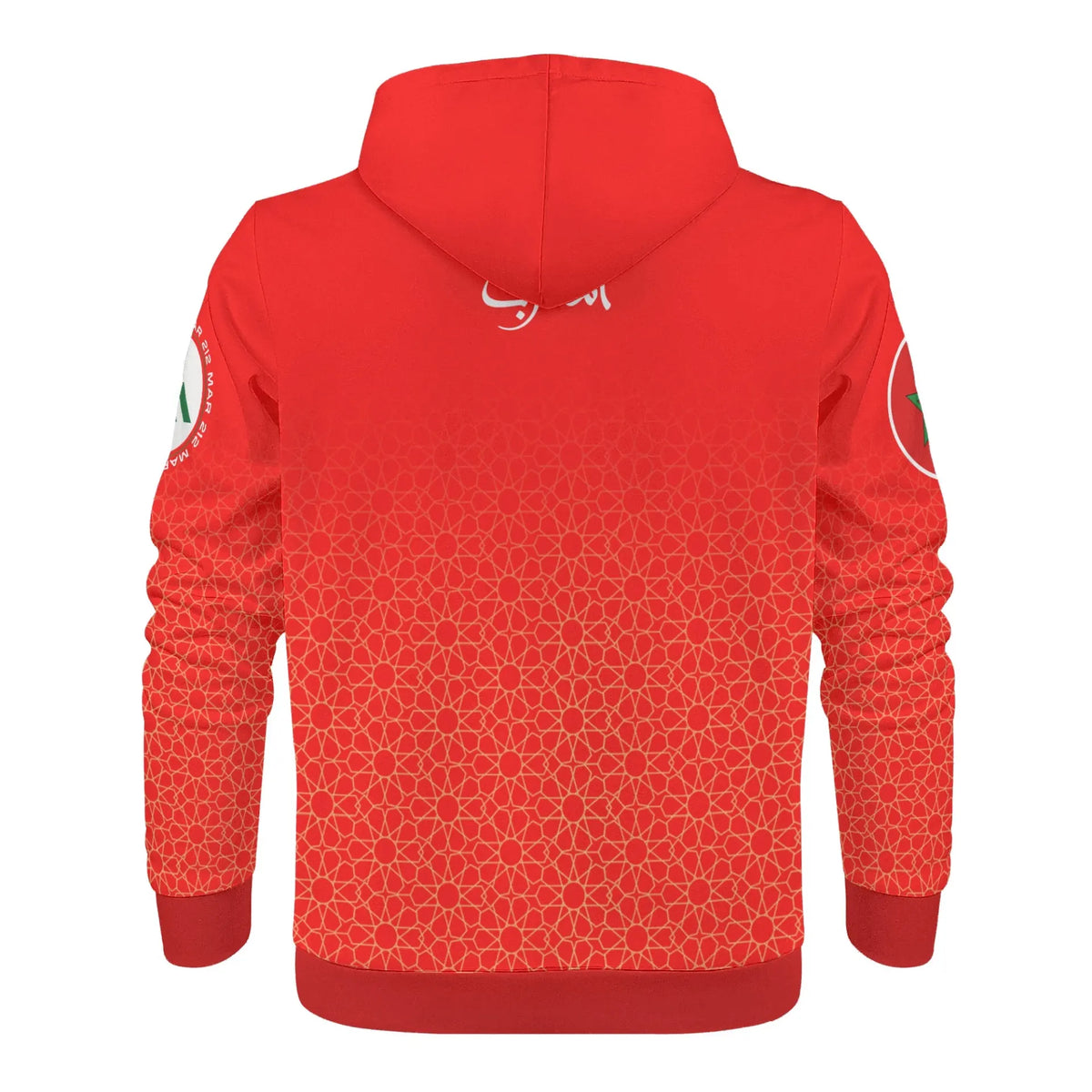 Sweat à capuche Maillot Maroc Gold Rouge Mosaïque TFTMOROCCO