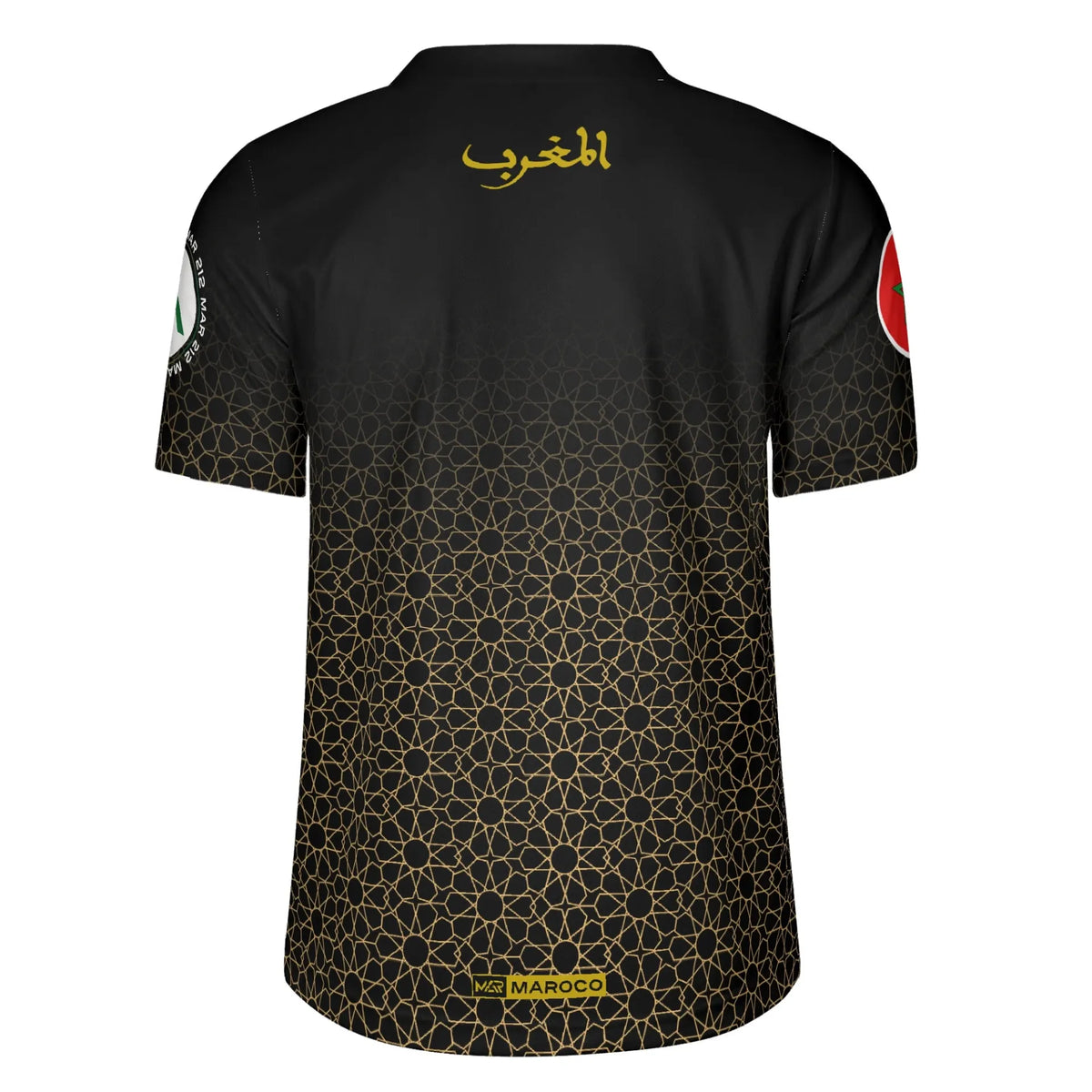 Maillot Maroc Noir CAN 23/24 Gold Collection Mosaïque By Maroco TFT MOROCCO