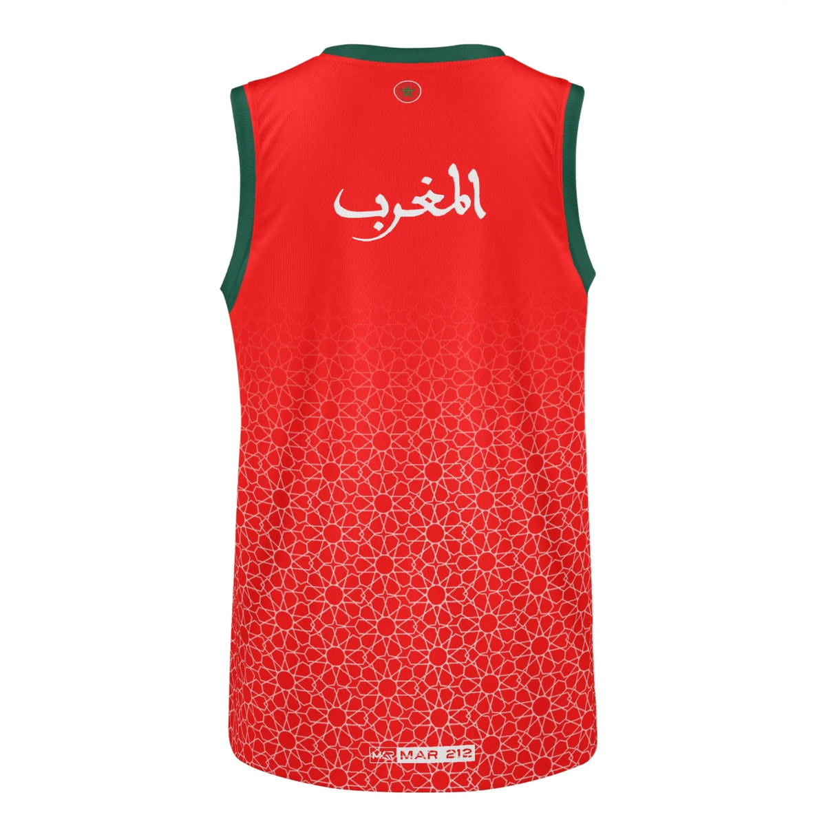 Débardeur Maillot Maroc Rouge Collection CAN 2024 Mosaïque By Maroco