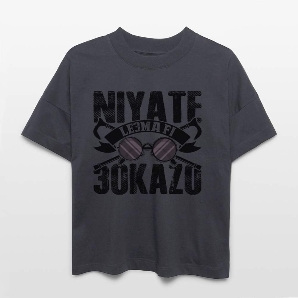 T-shirt Niyat La3ma fi 3okazo oversize Unisexe - bleu indigo
