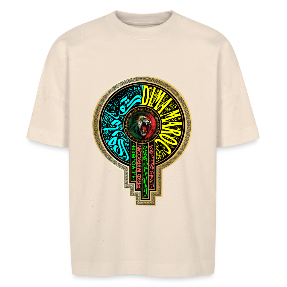T-shirt MAR DIMA MAGHRIB Beige oversize Unisexe - blanc cassé