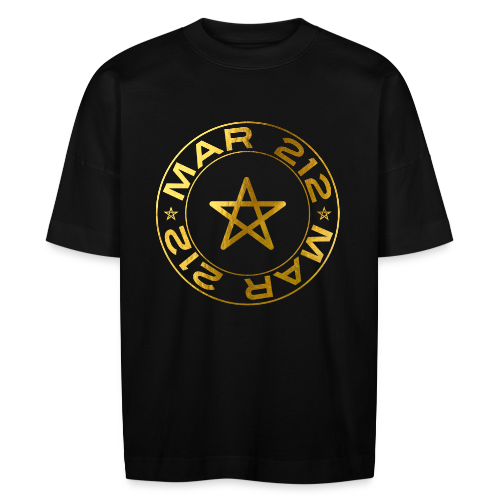 T-shirt MAR212 GOLD oversize noir Unisexe - noir