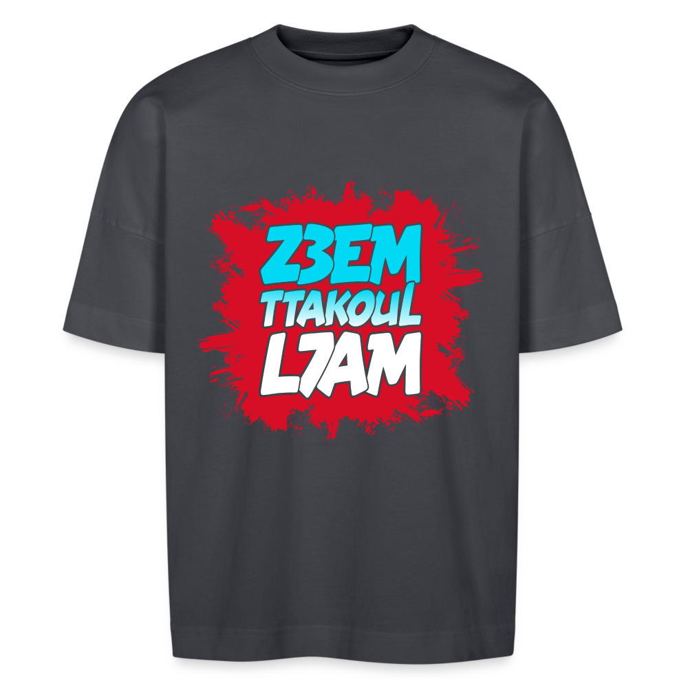 T-shirt Z3am Takoul L7am oversize Unisexe - bleu indigo