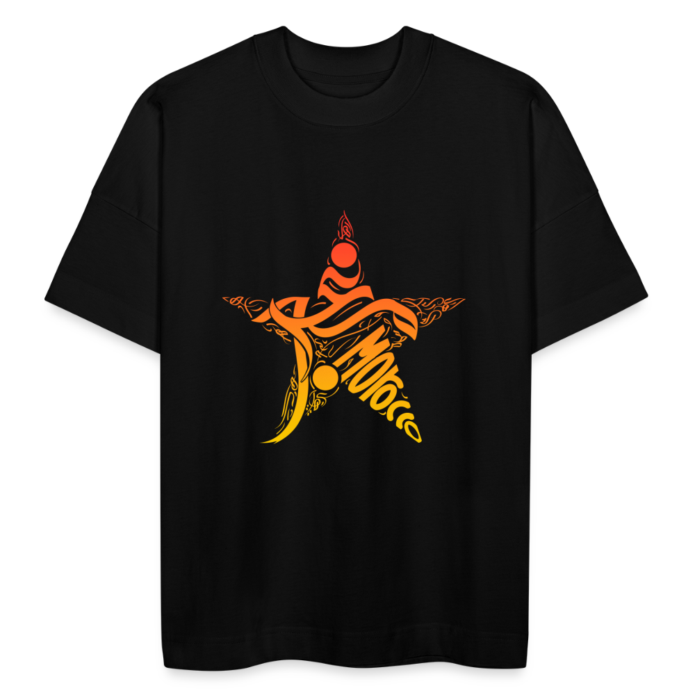 T-shirt Morocco Star oversize Unisexe - noir