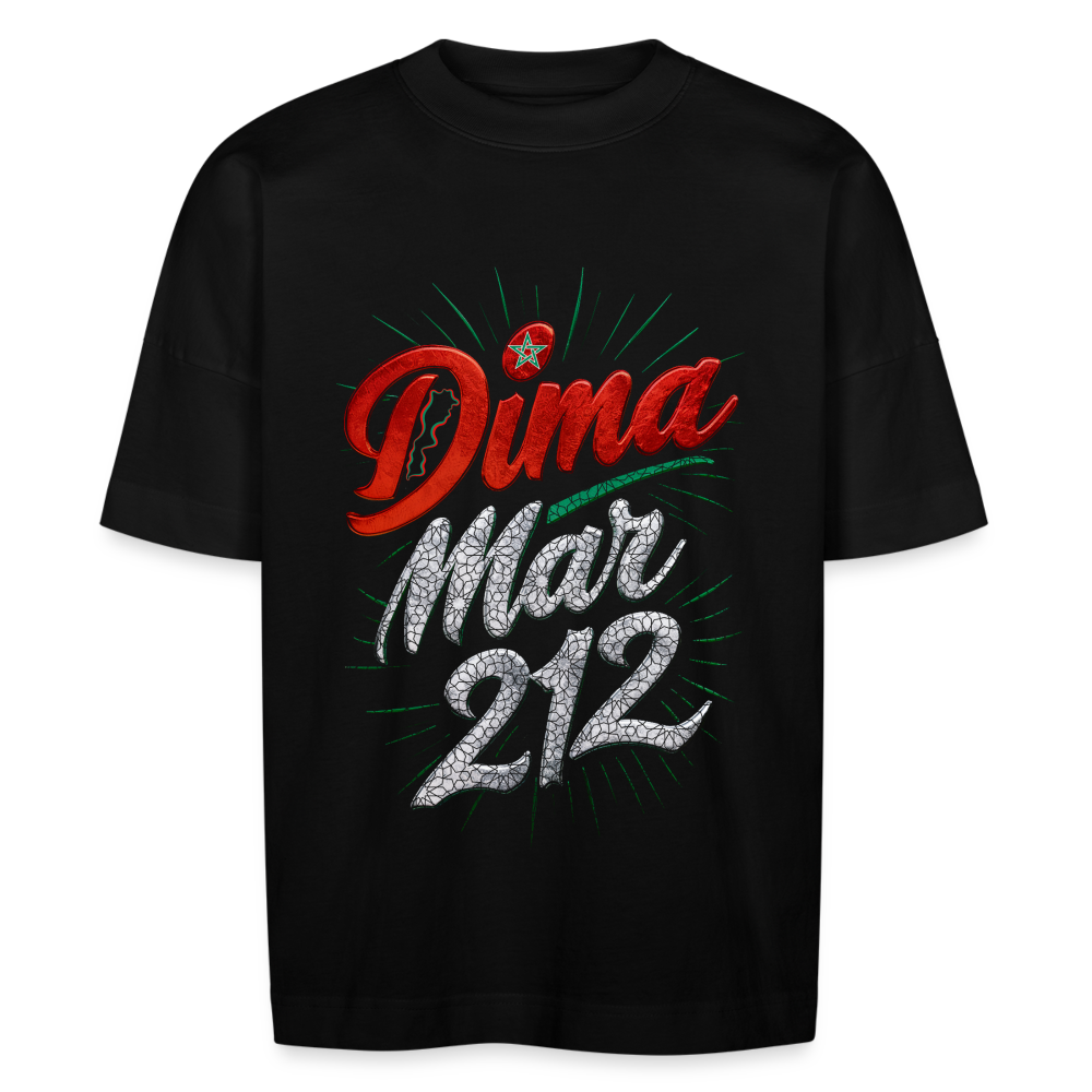 T-shirt DIMA MAR212 oversize Unisexe - noir