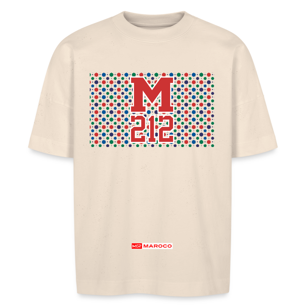 T-shirt M212 ZELLIGE Multicolore oversize Unisexe - blanc cassé