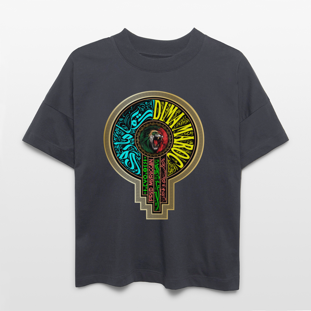 T-shirt MAR DIMA MAGHRIB blanc oversize Unisexe - bleu indigo