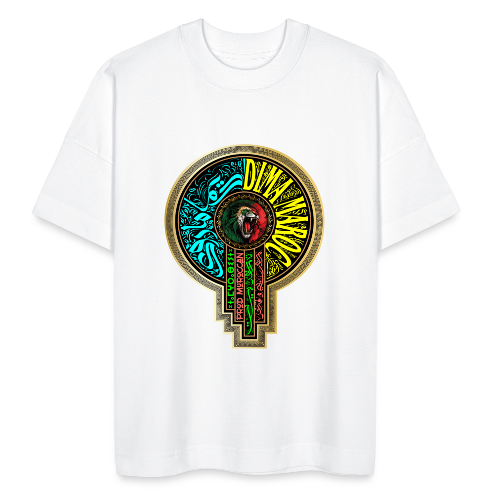T-shirt MAR DIMA MAGHRIB blanc oversize Unisexe - blanc