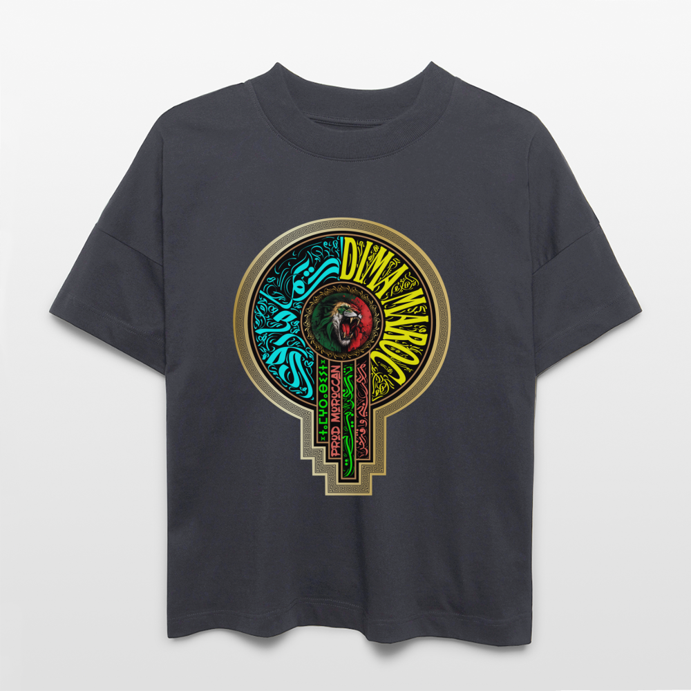 T-shirt MAR DIMA MAGHRIB Beige oversize Unisexe - bleu indigo