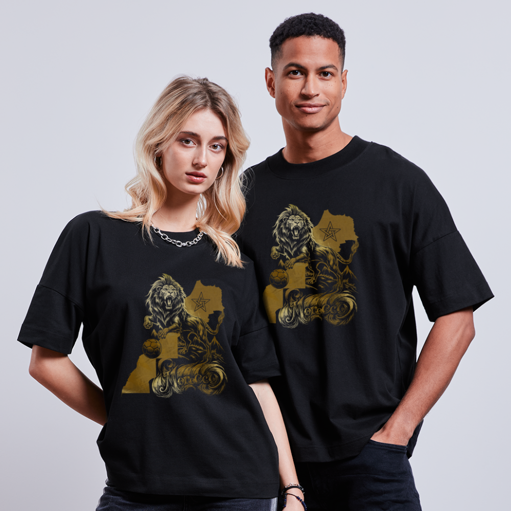 T-shirt Ousoud Atlas Gold oversize Unisexe - noir