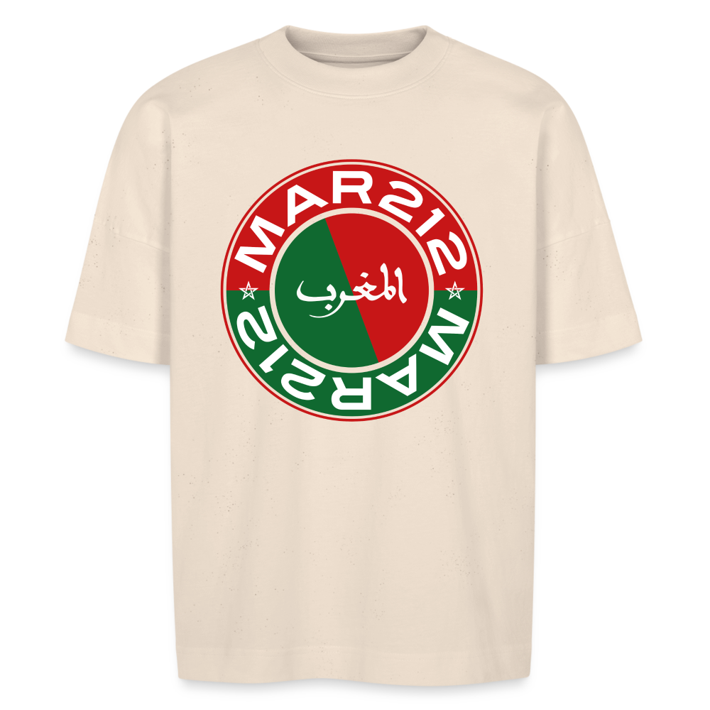 T-shirt MAR212 Almaghrib oversize Unisexe - blanc cassé