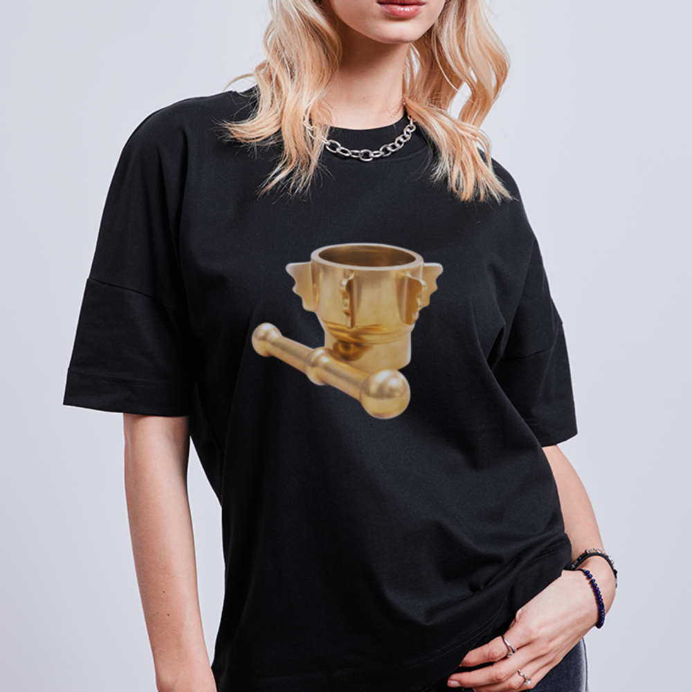 T-shirt Mehraz oversize Unisexe - noir