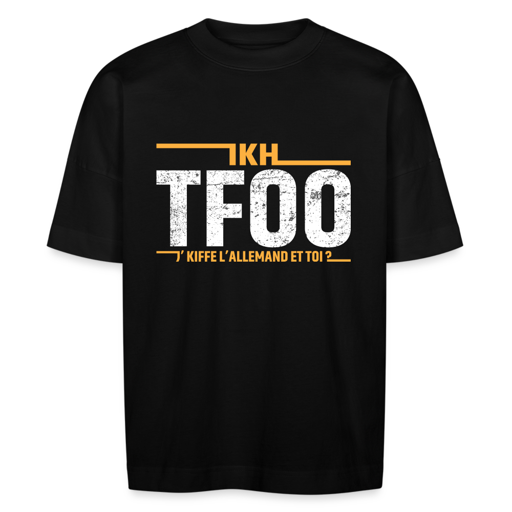 T-shirt Ikh Tfou oversize Unisexe - noir