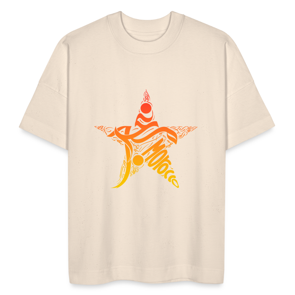 T-shirt Morocco Star oversize Unisexe - blanc cassé