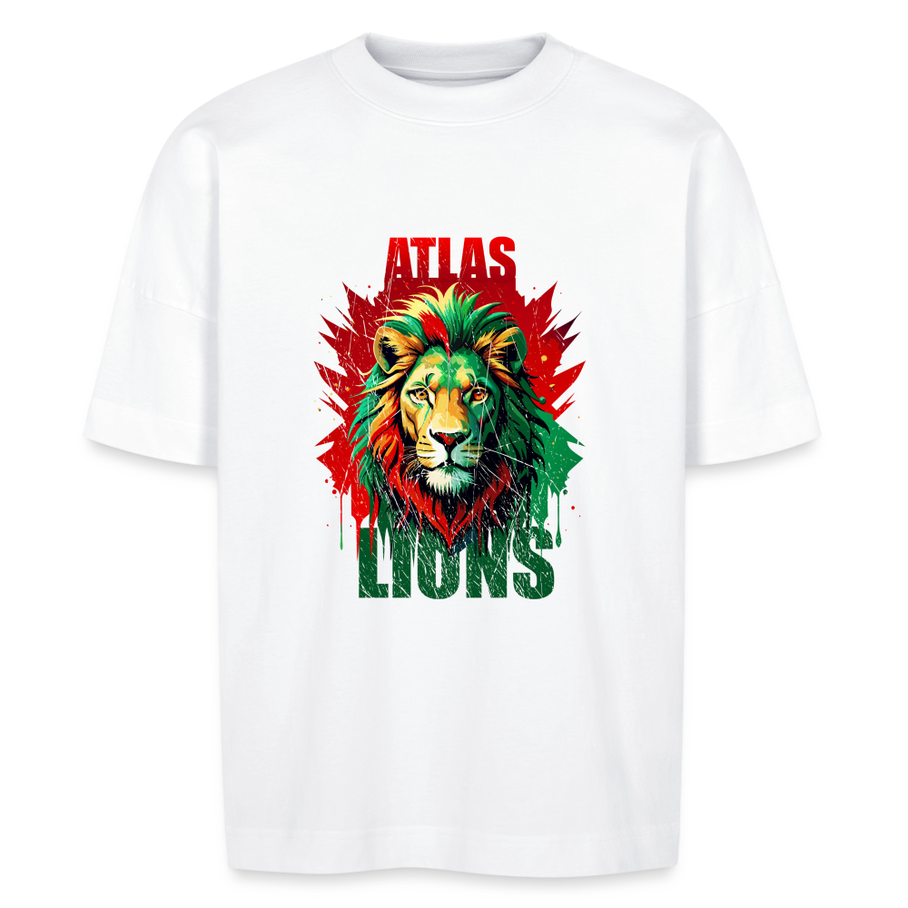 T-shirt Atlas Layths Lions oversize Unisexe - blanc