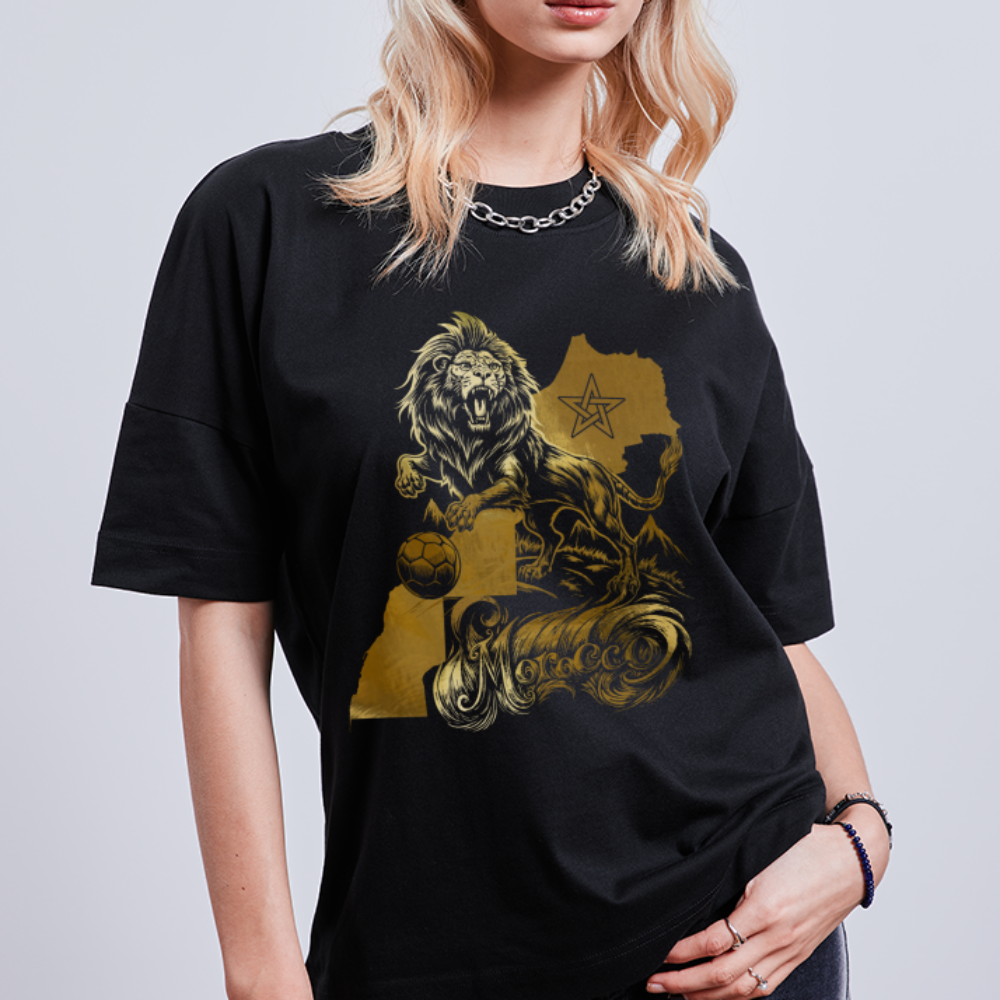 T-shirt Ousoud Atlas Gold oversize Unisexe - noir