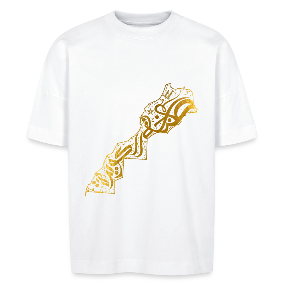 T-shirt Tanger Laguira Gold oversize Unisexe - blanc