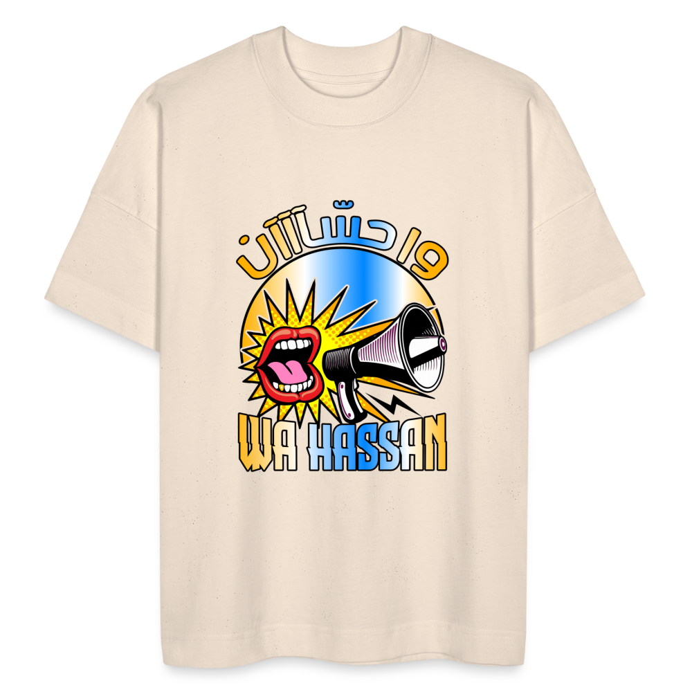 T-shirt WaHassan oversize Unisexe - blanc cassé