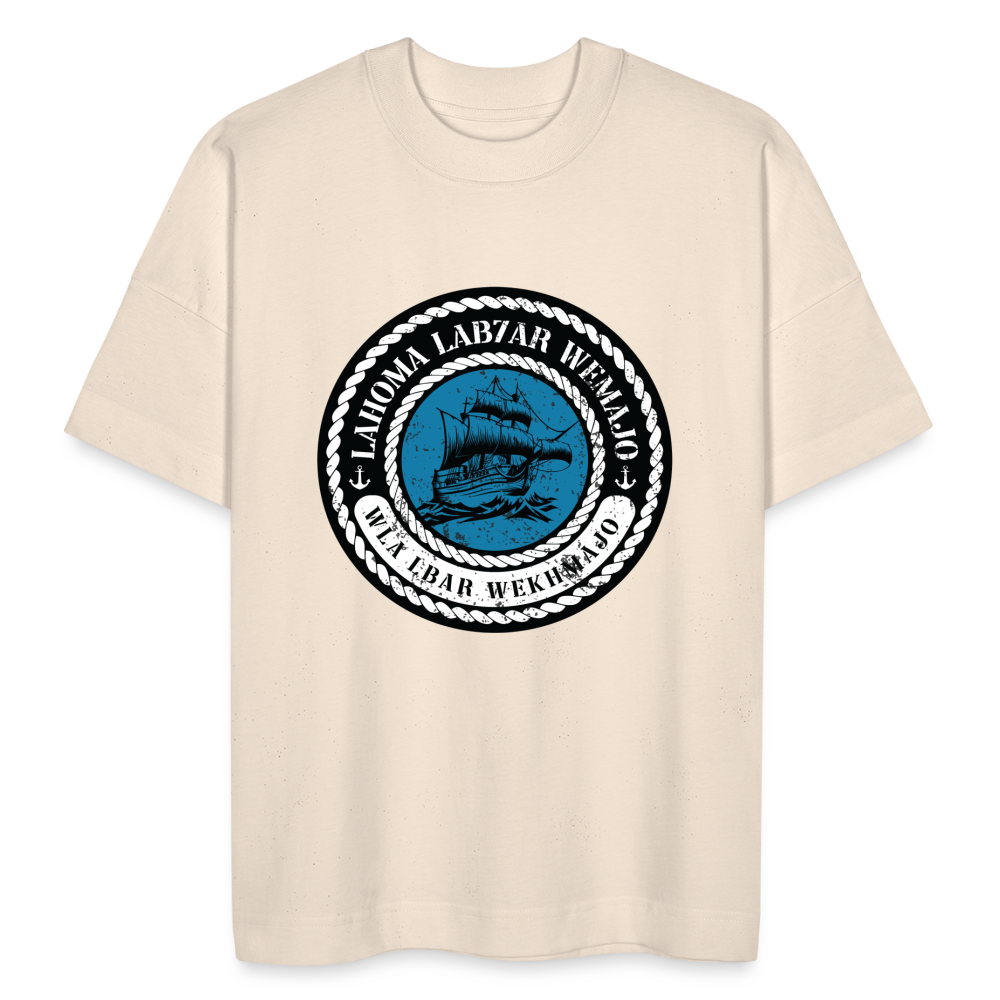 T-shirt lab7ar wmajo oversize Unisexe - blanc cassé
